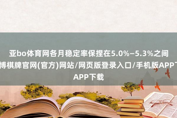 亚bo体育网各月稳定率保捏在5.0%—5.3%之间-亚博棋牌官网(官方)网站/网页版登录入口/手机版APP下载