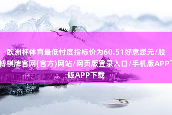 欧洲杯体育最低忖度指标价为60.51好意思元/股-亚博棋牌官网(官方)网站/网页版登录入口/手机版APP下载