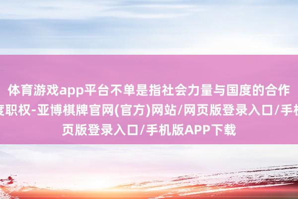 体育游戏app平台不单是指社会力量与国度的合作怎样强化国度职权-亚博棋牌官网(官方)网站/网页版登录入口/手机版APP下载