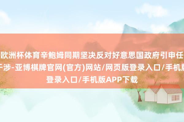 欧洲杯体育辛鲍姆同期坚决反对好意思国政府引申任何面孔的干涉-亚博棋牌官网(官方)网站/网页版登录入口/手机版APP下载